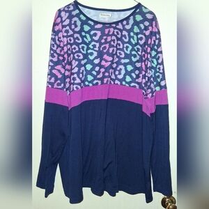 Colorful Leopard Print Women's Blouse
